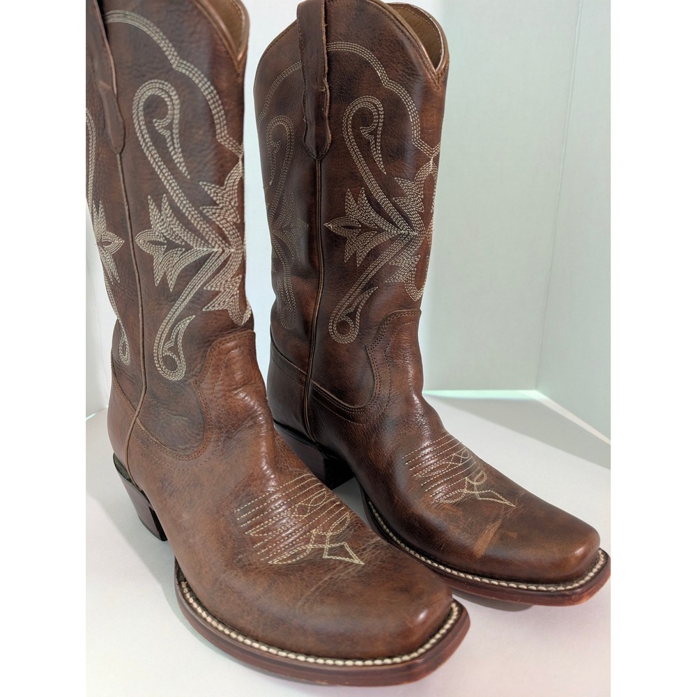 Idyllwind Western Boots Womens 8 Brown Excellent Leather Square Toe BWSF21P3